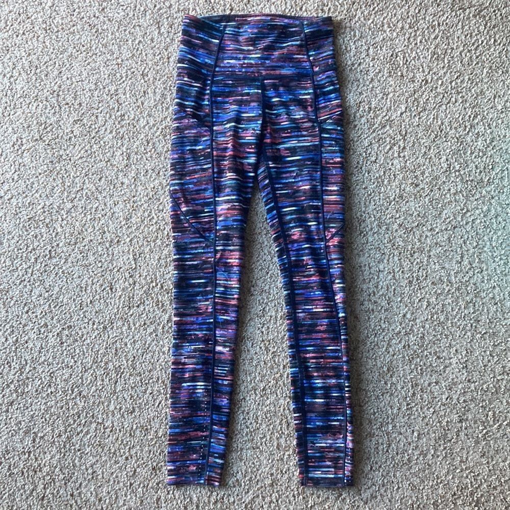Lululemon Women’s Fast & Free 7/8 Tight II Nulux 25” Hinshu Alpine White Multi - Picture 3 of 10